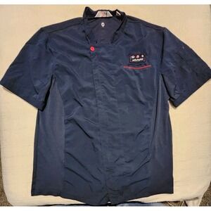 Chick Fil A Chef Coat Jacket Shirt Uniform Cook Black ZIP Oobe‎ Team Style L